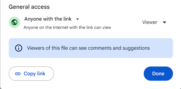 Google Drive — Condivisione con chiunque abbia il link